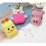 Maxbell Winter knit Cute cartoon Silicone Earphone Case For AirPods cover pink