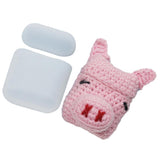 Maxbell Winter knit Cute cartoon Silicone Earphone Case For AirPods cover pink