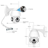 Maxbell Outdoor WiFi IP IR Camera 1080P Security Night Vision Wireless TF Slot 16G