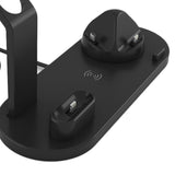 Max 3 in1 Qi Wireless Charger Dock Stand Fast Charging For iPhone iWatch Black