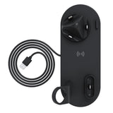 Max 3 in1 Qi Wireless Charger Dock Stand Fast Charging For iPhone iWatch Black