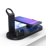 Max 3 in1 Qi Wireless Charger Dock Stand Fast Charging For iPhone iWatch Black