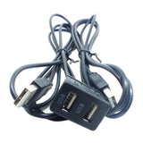 Max 1.5M Car Vehicle Universal Dual USB Audio Dashboard Mounted Extension Cable