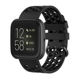Max Big Quick Release Replaces Watch Band for Fitbit versa 2/1/lite Black