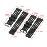 Max Big Quick Release Replaces Watch Band for Fitbit versa 2/1/lite Black
