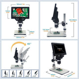 Maxbell 1200 Times New Digital Microscope HD 7 inch Repair Magnifier EU-adapter