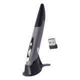 Maxbell 2.4Ghz Optical Wireless Pen Mouse USB Receiver Laptop Drawing Writing Gray