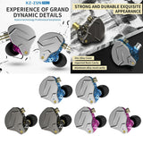 Maxbell Wired Dual Driver HIFI In-ear Earphone Metal Hybrid In Ear Headset Blue