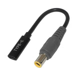 Maxbell 7.9/5.5mm Round Jack to Square End Adapter for Lenovo Laptop Power Cord