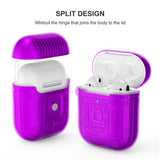 Max Plastic Earphone Case Protective Skin Cover Case For AirPod 2 Gen Purple