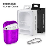 Max Plastic Earphone Case Protective Skin Cover Case For AirPod 2 Gen Purple