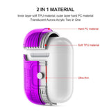 Max Plastic Earphone Case Protective Skin Cover Case For AirPod 2 Gen Purple