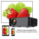 Maxbell Mini Portable LED Projector 720P Multimedia HomeTheater UK Black Android