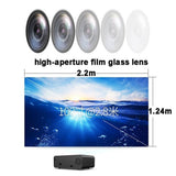 Maxbell Home Pocket Movie Projector 4k 1080P Full-HD LCD Display US Standard Black