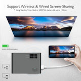 Maxbell Home Pocket Movie Projector 4k 1080P Full-HD LCD Display US Standard Black