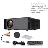 Maxbell Home Pocket Movie Projector 4k HD1080P Full LCD Display UK Same-screen Black
