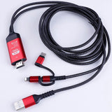 Maxbell Universal HDTV Cable 3 in 1 Display Adapter HDMI Cable For iOS For Android