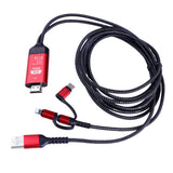 Maxbell Universal HDTV Cable 3 in 1 Display Adapter HDMI Cable For iOS For Android