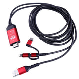 Maxbell Universal HDTV Cable 3 in 1 Display Adapter HDMI Cable For iOS For Android