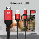 Maxbell Universal HDTV Cable 3 in 1 Display Adapter HDMI Cable For iOS For Android