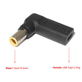 Max Type-c F to 7.9*5.5mm Male Right Head PD Chip DC Interface Laptop Adapter