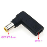 Max Type-c F to 7.9*5.5mm Male Right Head PD Chip DC Interface Laptop Adapter