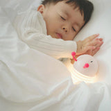 Max Cartoon Caterpillar Led Night Light Folding USB Bedside Lamp Magnetic Pink