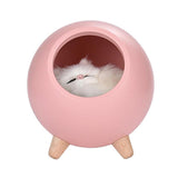 Max USB Rechargeable Creative Cat Pet House Ambient Light LED Night Light Pink
