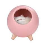 Max USB Rechargeable Creative Cat Pet House Ambient Light LED Night Light Pink
