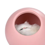 Max USB Rechargeable Creative Cat Pet House Ambient Light LED Night Light Pink