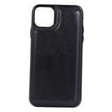Max PU Leather Anti-fall Phone Back Cover Case For iPhone 11 6.5 inch Black
