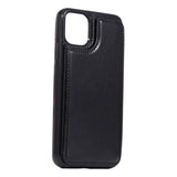 Max PU Leather Anti-fall Phone Back Cover Case For iPhone 11 6.5 inch Black