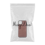 Max PU Leather Anti-fall Phone Back Cover Case For iPhone 11 6.5 inch Brown