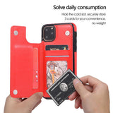 Max PU Leather Anti-fall Phone Back Cover Case For iPhone 11 6.5 inch Blue