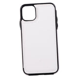 Max PU Leather Anti-fall Phone Back Cover Case For iPhone 11 6.1 inch White