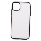Max PU Leather Anti-fall Phone Back Cover Case For iPhone 11 6.1 inch White