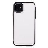 Max PU Leather Anti-fall Phone Back Cover Case For iPhone 11 6.1 inch White