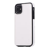 Max PU Leather Anti-fall Phone Back Cover Case For iPhone 11 6.1 inch White