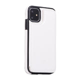 Max PU Leather Anti-fall Phone Back Cover Case For iPhone 11 6.1 inch White