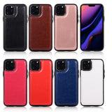 Max PU Leather Anti-fall Phone Back Cover Case For iPhone 11 5.8 inch White