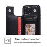 Max PU Leather Anti-fall Phone Back Cover Case For iPhone 11 5.8 inch White