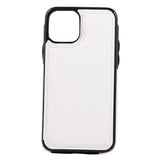 Max PU Leather Anti-fall Phone Back Cover Case For iPhone 11 5.8 inch White