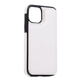 Max PU Leather Anti-fall Phone Back Cover Case For iPhone 11 5.8 inch White