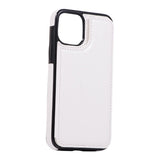 Max PU Leather Anti-fall Phone Back Cover Case For iPhone 11 5.8 inch White