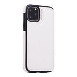 Max PU Leather Anti-fall Phone Back Cover Case For iPhone 11 5.8 inch White