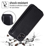 Max PU Leather Anti-fall Phone Back Cover Case For iPhone 11 6.1 inch Red