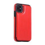 Max PU Leather Anti-fall Phone Back Cover Case For iPhone 11 6.1 inch Red