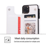 Max PU Leather Anti-fall Phone Back Cover Case For iPhone 11 6.5 inch Red
