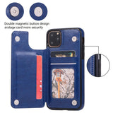 Max PU Leather Anti-fall Phone Back Cover Case For iPhone 11 6.5 inch Red
