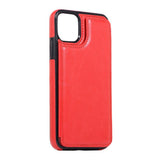 Max PU Leather Anti-fall Phone Back Cover Case For iPhone 11 6.5 inch Red